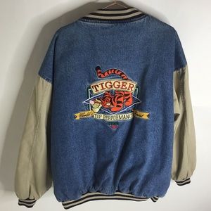 Disney Vintage Tigger Buttoned Varsity Jean Jacket